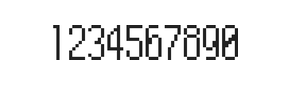 5×11数字点阵字体 ddN511AB1548