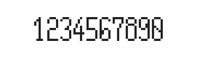 5×11数字点阵字体 ddN511AB1551