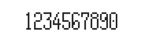 5×11数字点阵字体 ddN511AB1555