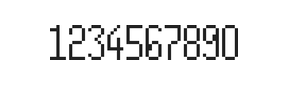 5×11数字点阵字体 ddN511AB1559