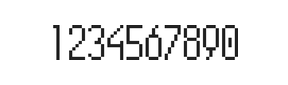 5×11数字点阵字体 ddN511AB1560