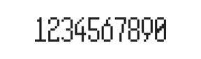 5×11数字点阵字体 ddN511AB1562