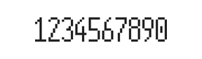 5×11数字点阵字体 ddN511AB1564
