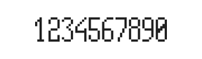 5×11数字点阵字体 ddN511AB1565