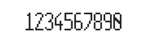 5×11数字点阵字体 ddN511AB1566