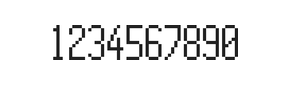 5×11数字点阵字体 ddN511AB1568