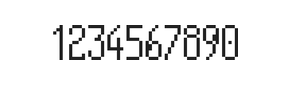 5×11数字点阵字体 ddN511AB1570