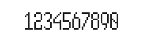5×11数字点阵字体 ddN511AB1571