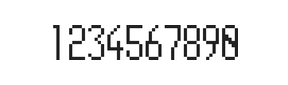 5×11数字点阵字体 ddN511AB1576