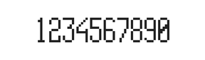 5×11数字点阵字体 ddN511AB1577
