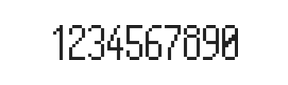 5×11数字点阵字体 ddN511AB1581