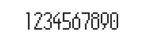 5×11数字点阵字体 ddN511AB1583