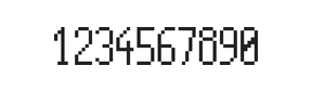 5×11数字点阵字体 ddN511AB1584