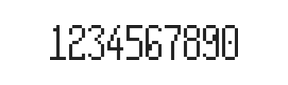 5×11数字点阵字体 ddN511AB1586