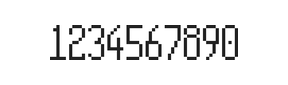 5×11数字点阵字体 ddN511AB1589