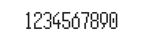5×11数字点阵字体 ddN511AB1592