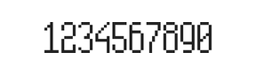 5×11数字点阵字体 ddN511AB1596