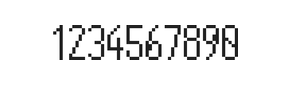 5×11数字点阵字体 ddN511AB1603