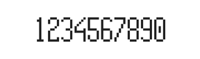 5×11数字点阵字体 ddN511AB1610
