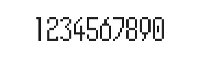 5×11数字点阵字体 ddN511AB1621