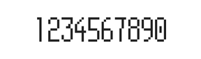 5×11数字点阵字体 ddN511AB1623