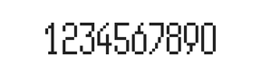5×11数字点阵字体 ddN511AB1632