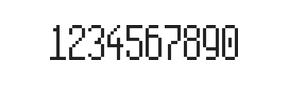 5×11数字点阵字体 ddN511AB1633