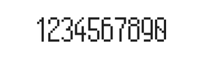 5×11数字点阵字体 ddN511AB1634