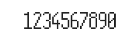 5×11数字点阵字体 ddN511AB1641