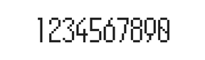 5×11数字点阵字体 ddN511AB1642