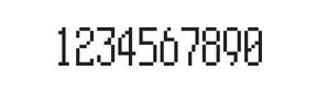 5×11数字点阵字体 ddN511AB1643