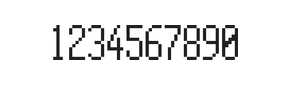 5×11数字点阵字体 ddN511AB1646