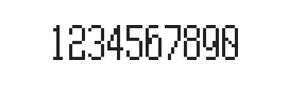 5×11数字点阵字体 ddN511AB1648