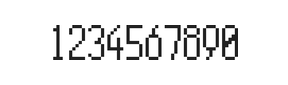 5×11数字点阵字体 ddN511AB1654