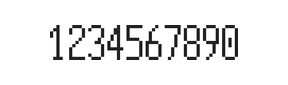 5×11数字点阵字体 ddN511AB1655