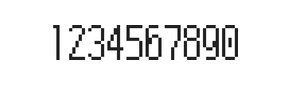 5×11数字点阵字体 ddN511AB1656