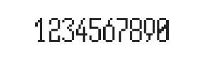 5×11数字点阵字体 ddN511AB1657