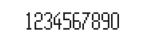 5×11数字点阵字体 ddN511AB1658