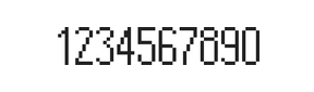 5×11数字点阵字体 ddN511AB1662