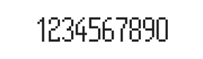 5×11数字点阵字体 ddN511AB1665