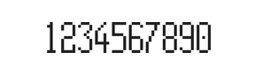 5×11数字点阵字体 ddN511AB1668