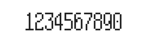 5×11数字点阵字体 ddN511AB1669