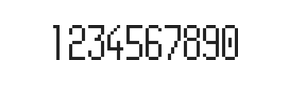 5×11数字点阵字体 ddN511AB1672