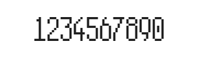 5×11数字点阵字体 ddN511AB1673