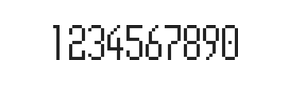 5×11数字点阵字体 ddN511AB1674