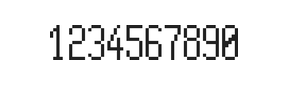 5×11数字点阵字体 ddN511AB1676