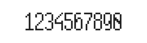 5×11数字点阵字体 ddN511AB1677