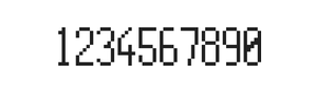 5×11数字点阵字体 ddN511AB1681