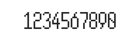 5×11数字点阵字体 ddN511AB1682