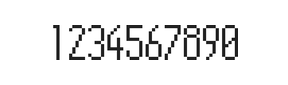 5×11数字点阵字体 ddN511AB1688